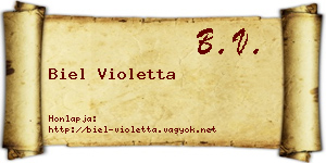 Biel Violetta névjegykártya
